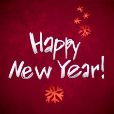 Happy New Year greeting card with lettering N2