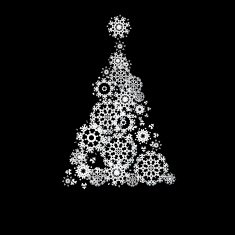 Black and White Christmas EPS10
