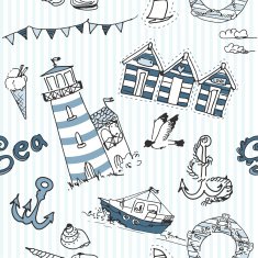 Sea seamless pattern N13