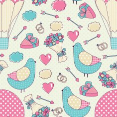Romantic seamless pattern N21