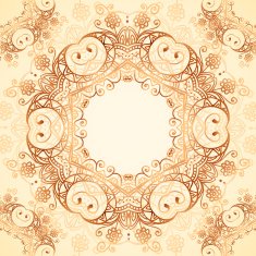 Ornate vintage vector pattern in mehndi style N11