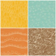 Set of four seamless abstract backgrounds