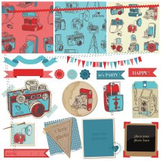 Vintage Photo Camera Scrap - in vector N2