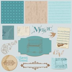 Vintage Music Set N2