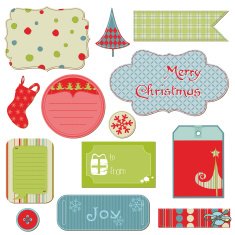 Set of Christmas Tags and Elements N2