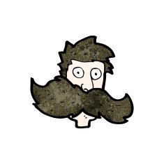 cartoon huge mustache N3