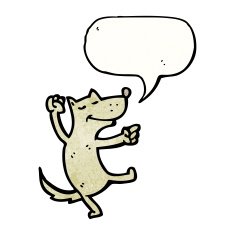 cartoon dancing dog N21