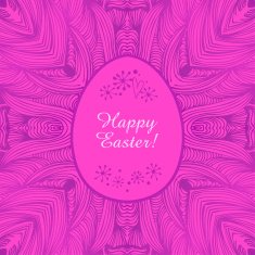Violet ornamental lace banner easter background