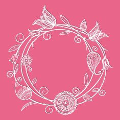 Flower circle doodle