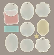 Transparent paper label in various shape N2