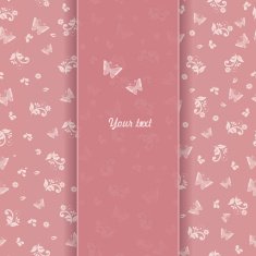 Greeting card with butterflies on red background eps10