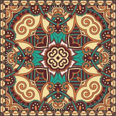 Traditional ornamental floral paisley bandanna N538