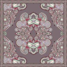 Traditional ornamental floral paisley bandanna N539