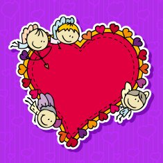 Love hearts frame N7