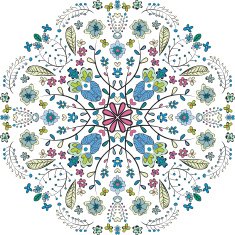 Hand drawn floral pattern N4