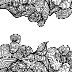 Abstract wave invitation card