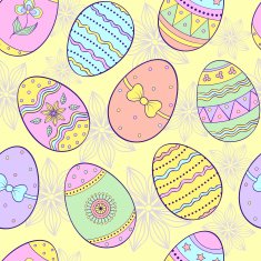 seamless pattern with easter eggs N10