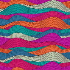 Seamless wave hand-drawn pattern N97