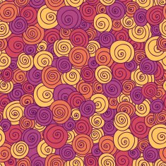 Color curls seamless pattern
