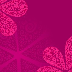 Vector doodle twirl flowers background