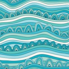 Seamless wave hand-drawn pattern N98