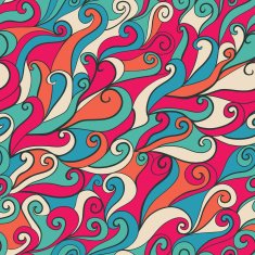 Seamless wave hand-drawn pattern N99