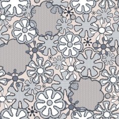 Seamless abstract lace floral pattern