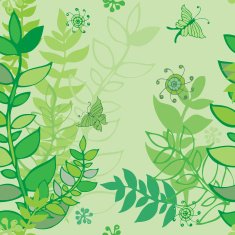 Hand-drawn seamless leaves pattern