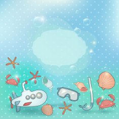 Underwater summer card N5