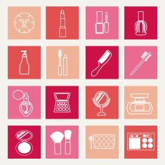 Make Up and Beauty Cosmetics Icons