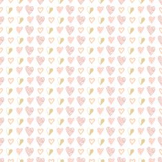 Seamless pattern of hand drawn hearts N2