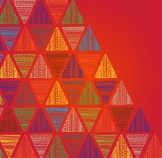Unique hand drawn triangle pattern