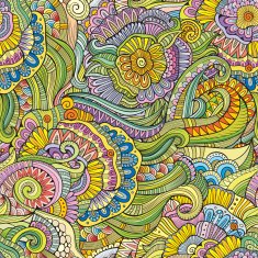 floral ornamental seamless pattern N18