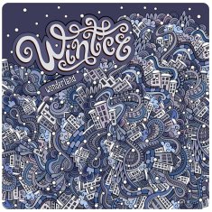 winter town greeting card