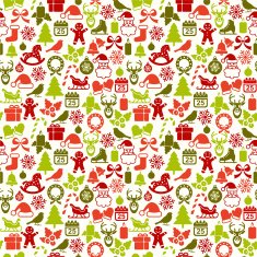 Christmas Seamless background with flat icons N4