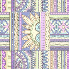Seamless ethnic pattern with geometric elements N2