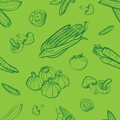 Vegetables Seamless Background N5