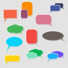 book speech bubble symbol set N5