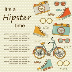 Hipster and travel Doodles Pattern N3