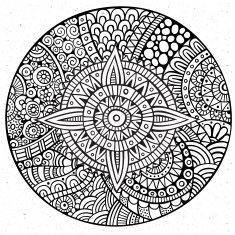 Vector decorative hand drawn circle N2