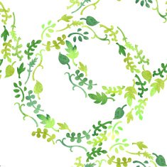 vector seamless pattern with leaves by watercolor
