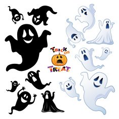 Set of Halloween Ghosts