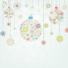 Beige background with christmas balls EPS 8 N3