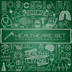 Hand drawn medical set of icons N5