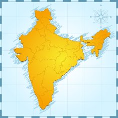India retro map
