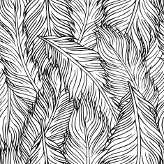 Vintage seamless pattern feathers