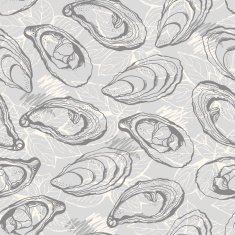 Oysters and basil pattern
