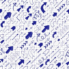 Seamless background of hand drawn arrows N21