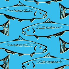 Seamless pattern from fishes N14