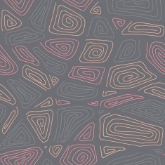 Abstract Hand-drawn Ornamental Pattern with swirls and curves Seamless illustration